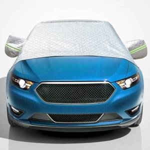 lot 81102 image: EcoNour Windshield Snow Cover  All Weather Protection  Upgraded Four-Layer PEVA Material Protection with Side Mirror Covers  Windshield Cover Fits for Most of small Cars,Sedans,SUVs & Pickup Trucks