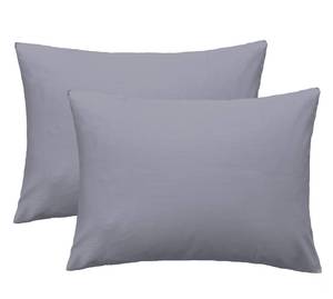 lot 81118 image: iMaylex Soft 100% Egyptian Cotton Zipper Pillow Case, Cozy and Lightweight Pillowcase, Set of 2, Light Grey, King, 20 x 36
