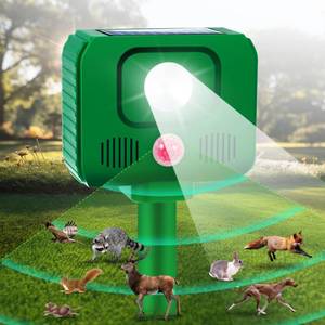 lot 81124 image: 2024 Upgraded Ultrasonic Animal Repellent Outdoor,Deer Repellent Devices Cat Repellent Solar Animal Repeller with Motion Sensor to Scare Coyote Dog Rabbit Squirrel Raccoon Fox Skunk (Dark Green)