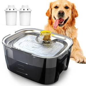 lot 81137 image: 338oz10L Dog Water Bowl Dispenser Dog Water Fountain, lesotc Stainless Steel Dog Water Dispenser Pet Water Fountain for Large Dogs & Multi Pets