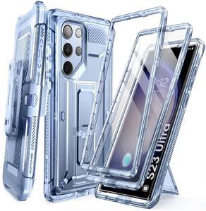 lot 81139 image: SUPCASE for Samsung Galaxy S23 Ultra Case with Stand, Unicorn Beetle Pro 2 Front Frames Built-in Screen Protector & Belt-Clip Military-Grade Protection Phone Case for Galaxy S23 Ultra, FrostBlue
