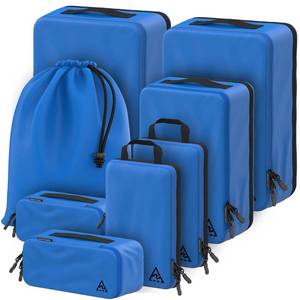 lot 81152 image: 8-Piece Deluxe Compression Bags For Packing - Maximize Space In Luggage With Hybridmax Double Capacity Design Luggage Compression Bags For Travel, Packing Compression Bags, Large, Small, & Medium Set