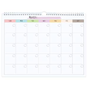 lot 81156 image: Blank Monthly Weekly Wall Calendar, Undated Monthly Planner Note Pad for Organizing Home Office 11x 14.5