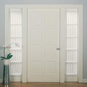 lot 81184 image: No. 918 Emily Sheer Voile Rod Pocket Door Sidelight Curtain Panel, 28 x 72, Eggshell