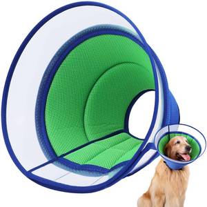 lot 81187 image: Soft Dog Cone for Dogs After Surgery, Breathable Dog Cones for Large Medium Small Dogs and Cats, Adjustable Dog Recovery Collar for Pets, Lightweight E-Collars for Dogs, Elizabethan Collar(Size 4)