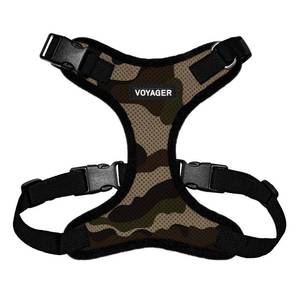 lot 81203 image: Voyager Step-in Lock Pet Harness - All Weather Mesh, Adjustable Step in Harness for Cats and Dogs by Best Pet Supplies - ArmyBlack Trim, L