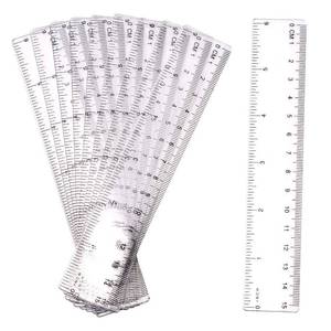 lot 81218 image: AIEX 10 PACK Clear Plastic Ruler 15cm 6 Inch Straight Ruler Transparent Plastic Ruler Kit Measuring Tool for Student School Office