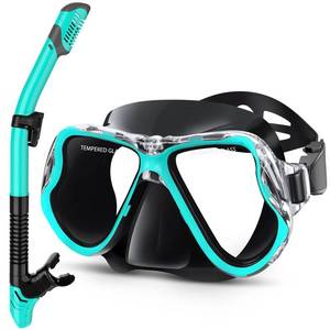 lot 81243 image: Greatever Dry Snorkel Set,Panoramic Wide View,Anti-Fog Scuba Diving Mask,Professional Snorkeling Gear for Adults