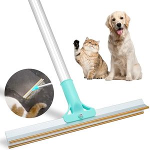 lot 81266 image: 60 Pet Hair Removal Broom Carpet Rake for Pet Hair with Adjustable Aluminum Alloy Handle & Metal Edge Design Carpet Scraper Dog Cat Pet Hair Remover Tool for Embedded Fur from Rugs, Mats, Couch