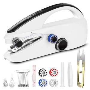 lot 81280 image: XSCQ Handheld Sewing Machine for Beginners, Mini Sewing Machine with Two Gear for Quick Stitch, Portable Sewing Machine for Various Fabrics, Suitable for DIY, Home, Travel