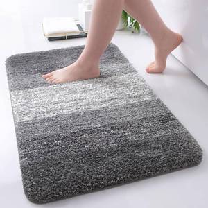 lot 81284 image: Arotive Microfiber Bathroom Rugs, Shaggy Soft and Absorbent, Non-Slip, Thick Plush, Machine Washable Dry Bath Mats, Tub and Shower, 24 x 16, Grey