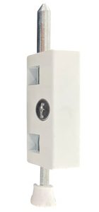lot 81285 image: Pro-Lok Entry Armor EPL-106-W Patio Door Lock- Keyed Lg Rectangle (White Finish)
