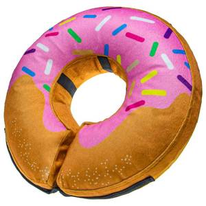 lot 81307 image: BENCMATE Protective Inflatable Collar for Dogs and Cats - Soft Pet Recovery Collar Does Not Block Vision E-Collar (Medium, Donut-Strawberry)