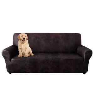 lot 82489 image: molasofa Sofa Covers for Home Dcor,Soft 3 Cushion Couch Covers for Sofa Covers Leather-Like Spandex,1-Piece Couch Cover for DogsCatsKids(Sofa, Chocolate)