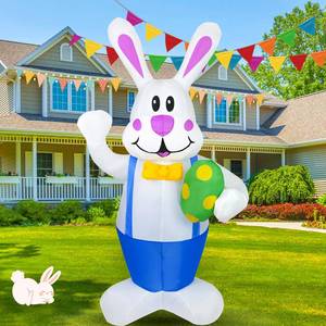 lot 82490 image: Maesixz 6.2FT Easter Inflatables Outdoor Decorations,Inflatable Bunny Easter Blow Up Yard Decorations with LED Lights for Yard Garden Lawn Indoors Outdoors Home Holiday Parties