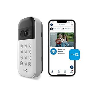 lot 82503 image: myQ Smart Garage Door Video Keypad with Wide-Angle Camera,Customizable PIN Codes,and Smartphone Control�Take Charge of Your Garage Access Works with Chamberlain, LiftMaster and Craftsman openers,White