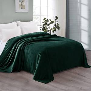 lot 82513 image: Exclusivo Mezcla Fleece Blanket for Bed, Super Soft and Warm Forest Green King Size Blankets, All Season Use, Cozy, Plush, Lightweight, 90x104 inches