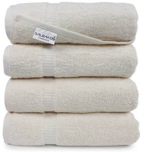 lot 82522 image: SALBAKOS - Turkish Bath Towels Set of 4 - Premium Quality Made with 100% Turkish Cotton, Spa & Hotel Towels, Absorbent & Comfy Bath Towels  27x54 (Ivory)