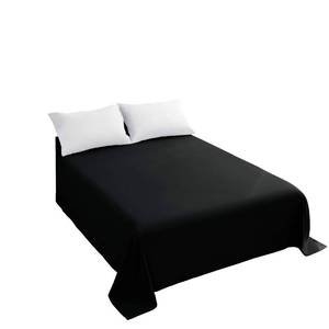 lot 82563 image: Sfoothome Twin Flat Sheet Black Top Sheet, Premium Hotel 1-Piece, Luxury and Soft 1500 Thread Count Quality Bedding Flat Sheet, Wrinkle-Free, Stain-Resistant