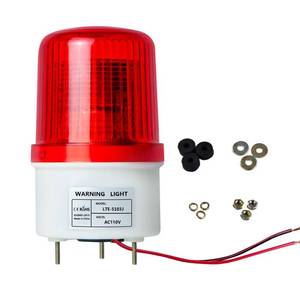 lot 82595 image: YASONG LTE-5103J Industrial Beacon Warning Lights, AC110V-120V LED Strobe Light Flashing Siren with 90dB Loud Buzzer Security Alarm