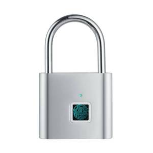 lot 82625 image: Tcyoatoa Fingerprint Padlock, Smart Padlock, Locker Locks, with USB Rechageable line, Suitable for Gym Locker, School, Sports, Storage (Silver)