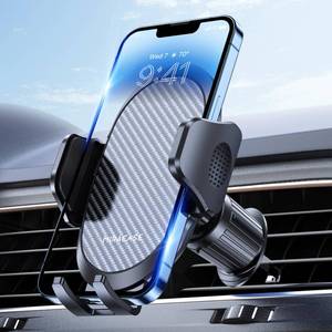 lot 82628 image: Miracase Phone Holders for Your Car with Newest Metal Hook Clip, Air Vent Cell Phone Car Mount, Hands Free Universal Automobile Cradle Fit for iPhone Android and All Smartphones, Dark Black