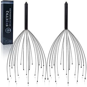 lot 82638 image: Svjetiq 2 Pack Head Massager Scratcher 20 Fingers Handheld Scalp Massage Tingler for Deep Relaxation, Stocking Stuffers for Men, Women