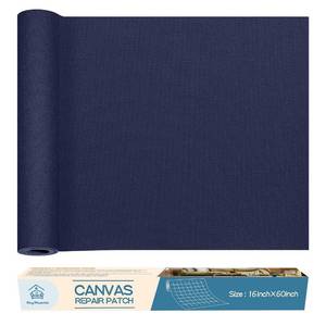 lot 82639 image: KING MOUNTAIN Canvas Repair Patch 1660 Inch Self-Adhesive Waterproof Fabric Patch for Sofas, Tents, Furniture,Tote Bags, Car Seats (Dark Blue)