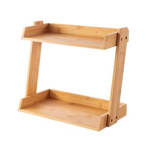 lot 82691 image: GOBAM Bamboo Makeup & Countertop Organizer, Large - 2 Layer Cosmetics, Lipsticks, Jewelry, Brushes, Hair Accessories & Perfume Organizer for Dresser, Easy Assembly - Natural