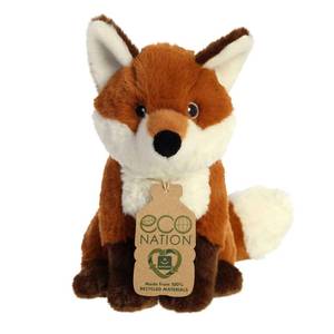 lot 82694 image: Aurora� Eco-Friendly Eco Nation� Fox Stuffed Animal - Environmental Consciousness - Recycled Materials - Red 9 Inches