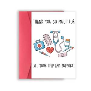 lot 82728 image: YiKaLus Cute Thank You Card for Doctor Nurses, Appreciation Gifts for Women Men, Medical Staff Appreciate Greeting Card, Perfect Doctors Day Gift Idea for Doctor Staff