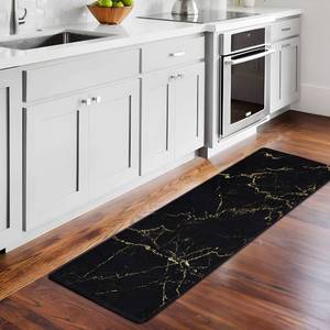 lot 82744 image: UBTKEY Kitchen Mats for Floor Cushioned Anti Fatigue, Non Slip Kitchen Rug, Comfort Kitchen Foam Mats for Standing, 17.3 x 47, Black Marble