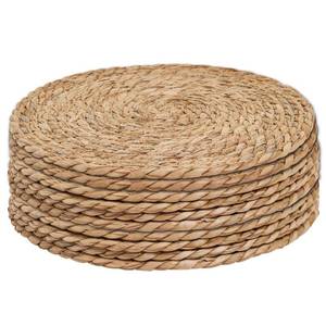 lot 82788 image: Defined Deco Woven Placemats Set of 10,12 Round Rattan Placemats,Natural Hand-Woven Water Hyacinth Placemats,Farmhouse Weave Place Mats,Rustic Braided Wicker Table Mats for Dining Table,Home,Wedding.