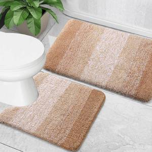 lot 82805 image: OLANLY Luxury Bathroom Rug Set 2 Piece, Soft Absorbent Microfiber Bath Rugs and U-Shaped Contour Toilet Rug, Non-Slip Bath Carpet, Machine Wash Dry, Bath Mats for Bathroom (30x2024x20, Beige)