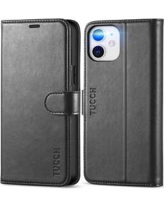 lot 82812 image: TUCCH Wallet Case for iPhone 12 ProiPhone 12 5G, RFID Blocking Card Slot Stand Shockproof TPU Interior Case PU Leather Magnetic Protect Flip Cover Compatible with iPhone 1212 Pro 6.1-inch, Black