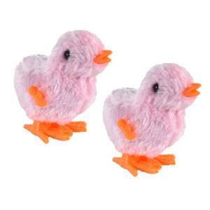 lot 82840 image: NOVELTY GIANT WWW.NOVELTYGIANT.COM Wind Up Hopping Chicken Easter Egg Baby Chick 2 Pk (Yellow)