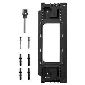lot 82868 image: Door Hinge Jig, Door Hinge Template Compatible with 8 Hinge Sizes from 2-12 to 6 and 5 Door Thickness from 1-38 to 2-12 (Black)