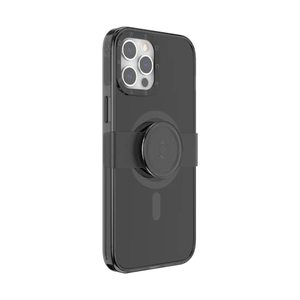 lot 82898 image: PopSockets Black iPhone 12 Case and iPhone 12 Pro Case with Phone Grip and Slide Compatible with MagSafe