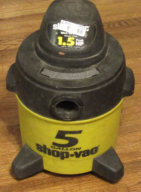 shop vac 5 gallon 1.5 hp