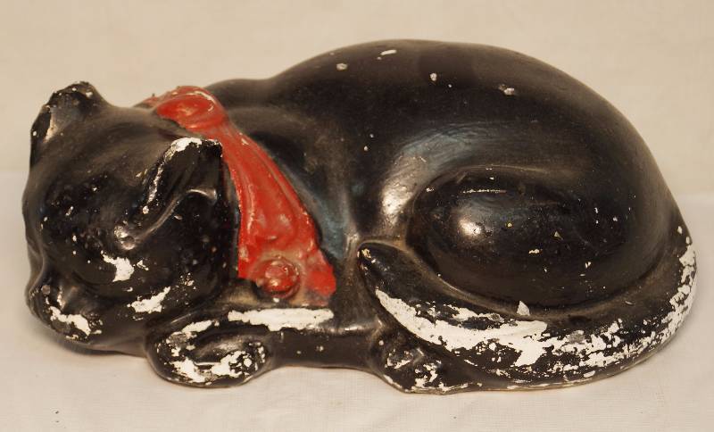 lot 7304 image: Vintage Plaster Cat - From and Antique Store - Very Old - See Photos