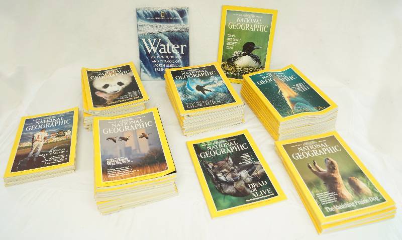 lot 7339 image: Lot of National Geographic Magazines - Most are in Excellent Shape Dates range from 1989 to 1996 - See pictures for Issues, Years and flawed covers. (only a few) Most are great GORGOEUS PHOTOGRAPHY in these Collectible Issues
