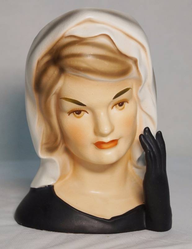 Vintage Inarco E 1852 6 Jackie Kennedy Mourning Lady Head Vase