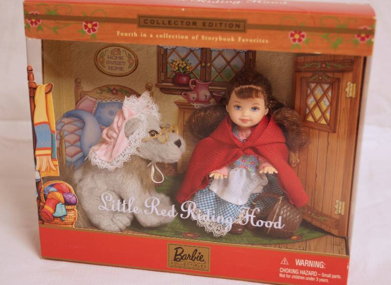 lot 1056 image: Barbie - Little Red Riding Hood - Doll and Wolf - New in Box Excellent Condition Storybook Favorites