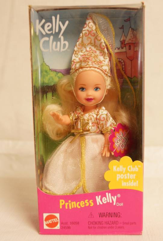 lot 2053 image: Barbie - Kelly Club - Princess Kelly - New in Box By Mattel - includes poster in box