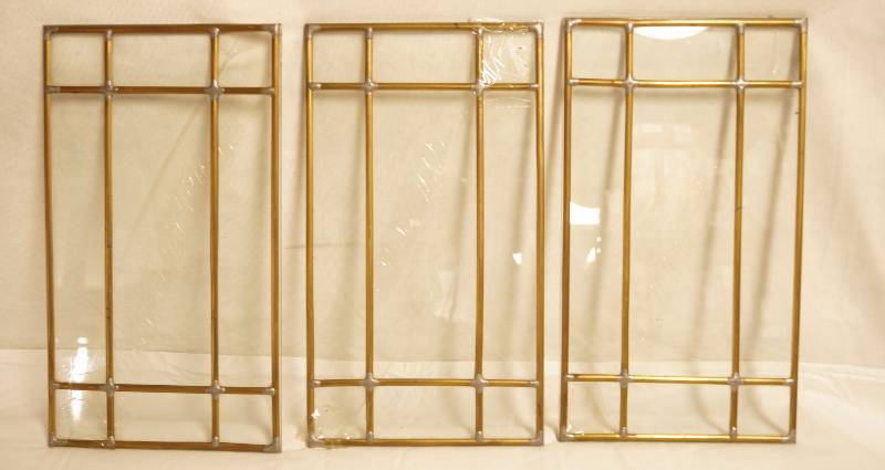 lot 2279 image: Lot of Lead Glass Panes 3 smaller panes - Pretty See photos