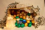 Lot of Vintage Christmas Decor! Silk Wrapped Christmas Balls - Great Condition! See photos!