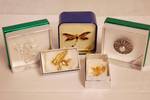 Lot of 5 Brooch Pins - X-Mas Angels, Dragonfly and more! All w/ gift boxes!