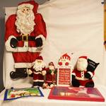 Santa Claus Lot - BIG Wall Hanging and many other Santa items - ATTN: Santa Collectors!