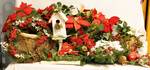 HUGE Lot of Christmas Floral Items - See Photos - Fiber Optic Poinsettia works! - See photos