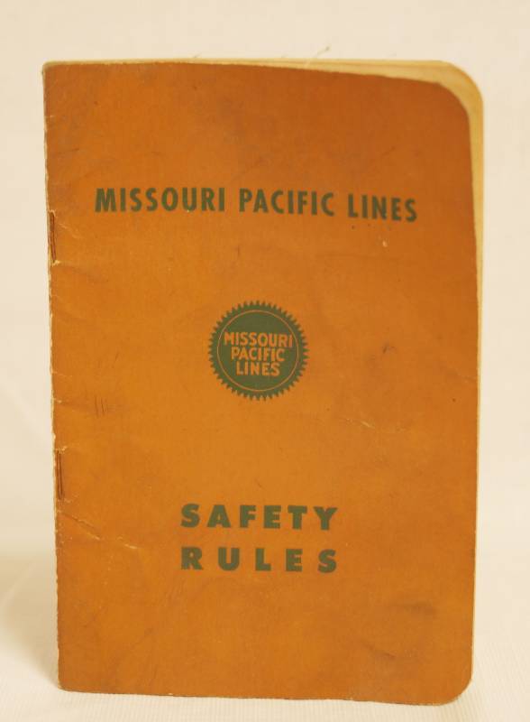 lot 2324 image: Vintage Rail Road Safety Manual - Missouri Pacific Lines 1941 book - dated 7-21-48 WOW HTF Railroad